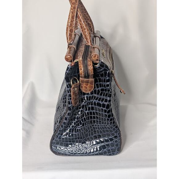 SAMANTHA BROWN Over Night faux crocodile Bag Contemporary Travel Preppy glam - Picture 6 of 12